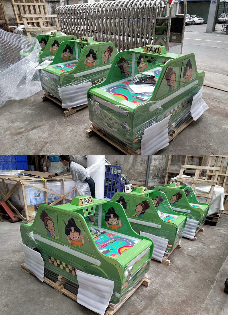 Indoor Commercial Arcade Gaming Machines Taxi Style Coin Operated Air Hockey Table