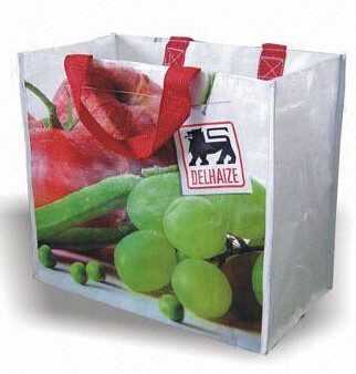 Factory custom recyclable folding laminated pp non woven bag shopping with heat transfer printing non woven fabric carry
