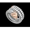 Buy cheap Serpenti Tubogas ring in 18 kt pink gold, steel and pavé diamonds Ref. AN856666 from wholesalers