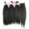 Buy cheap Kinky Straight Human Hair Peruvian Body Weave 22" No Smell Curling Safe from wholesalers