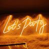 Buy cheap Party Decor RGB Handmade Neon Sign Transparent Acrylic Lets Party Neon Sign from wholesalers