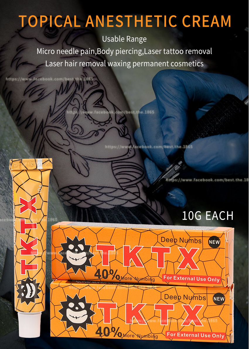 Original Green TKTX Tattoo Numbing Cream 55% 10g Laser Hair Removing