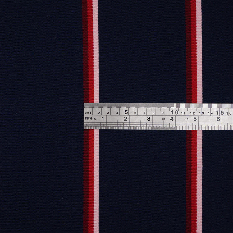 Good Texture Breathable Durable And Wear-Resistant Striped Knit Fabric For Polo Shirt