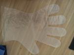 Transparent HDPE Smooth Disposable PE Gloves Food Safe On Block Flat Packed