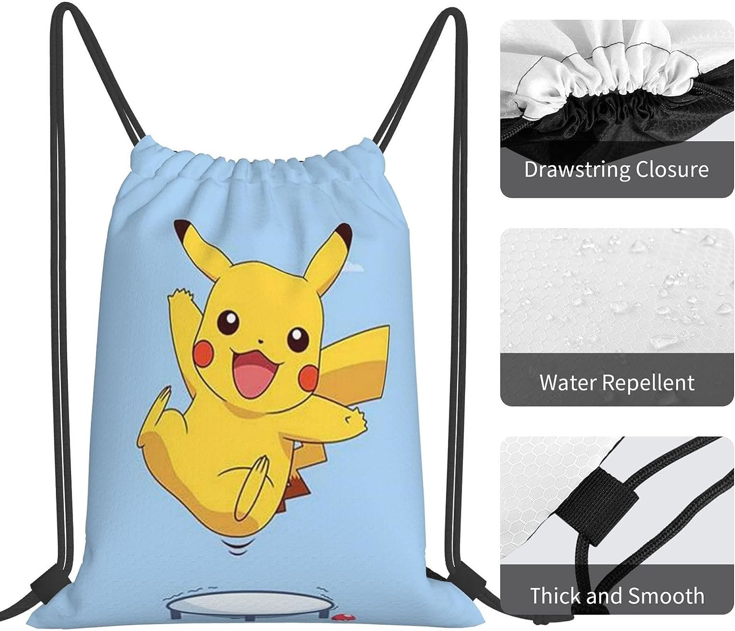 Shockproof Light Cinch Bag Sack Beach Shopping Shoulder Pool String Bag