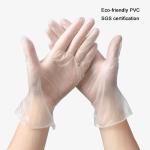 Custom Pvc Disposable Gloves Food Grade Transparent Good Elasticity