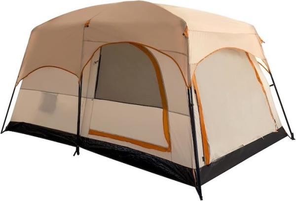 Buy cheap 4-Person 3.3*2.1*1.85M Outdoor All Weather Khaki Waterproof Coated Polyester 2-House Design Camping Tent from wholesalers
