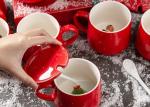 Buy cheap 350ml 13x9.5x9cm Glaze Christmas Ceramic Mugs from wholesalers