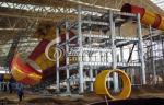 Water Park Construction Colorful Fiberglass Tornado Water Slide with Park Play