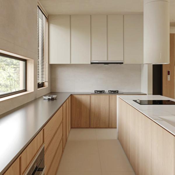 Buy cheap High End Contemporary Wooden Veneer Matt Kitchen Kitchen Cabinet Designs From FANIAO Factory from wholesalers
