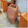 Buy cheap 1500*500*600mm Flower Pot Outdoor Garden Metal Ornaments Corten Steel Rectangular Planter pots from wholesalers