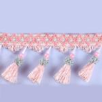 Handmade fashionable chain beads lace tassels fringes for curtain/sofa/pillow