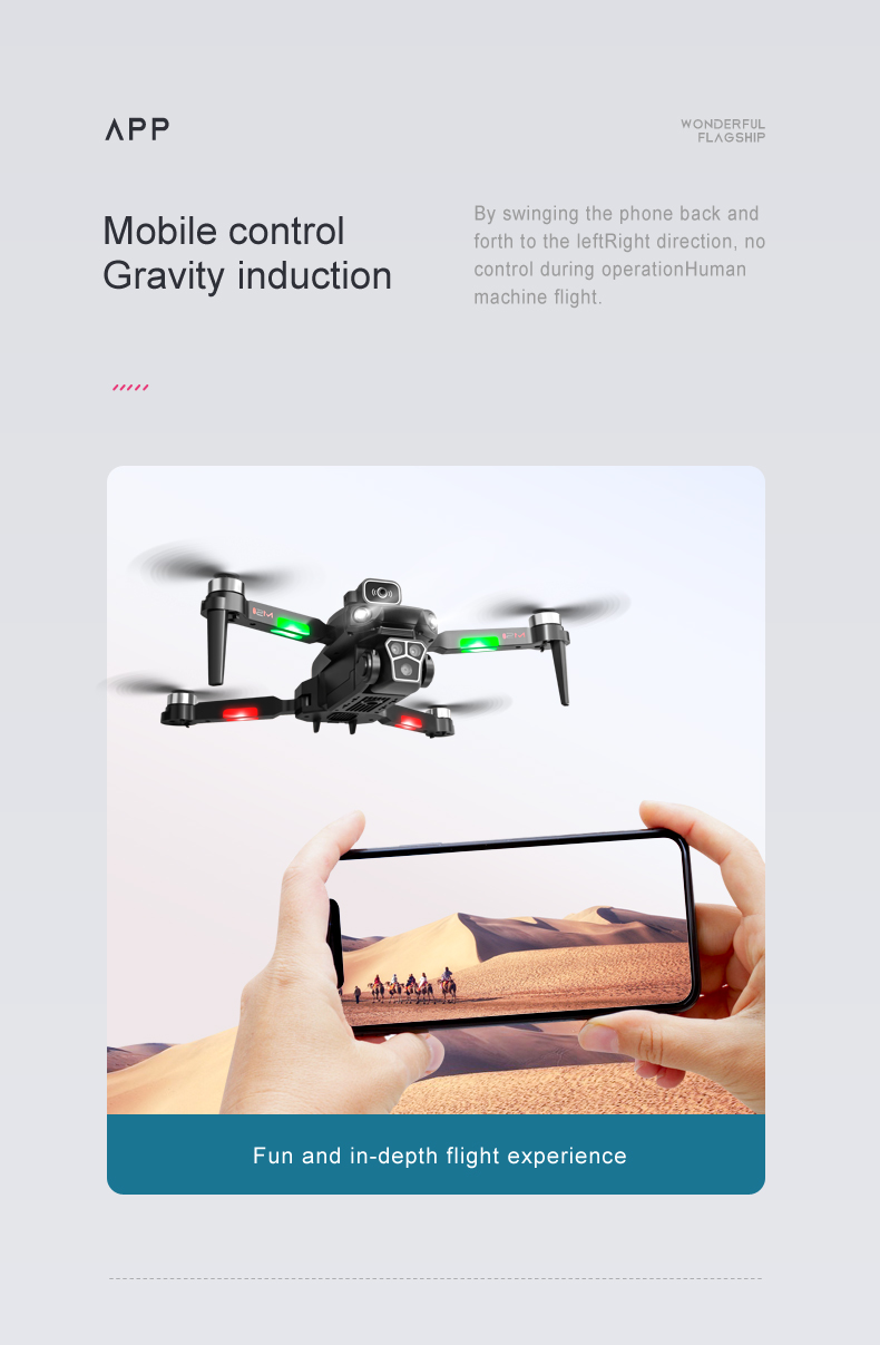 M1s 4k Drone Three Camera Obstacle Avoidance Brushless Foldable Led Navigation Light Optical Flow Hovering Mini Rc Drone