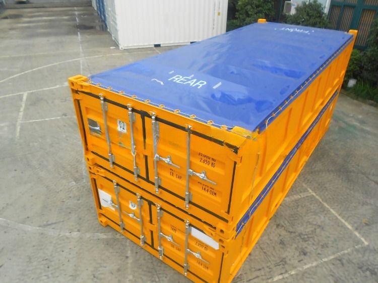 33.2 CBM Capacity 20 ft Soft Type Open Top Container with Tarpaulin Cover Top loading and Shipping