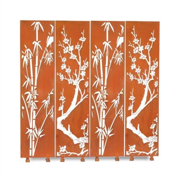Buy cheap Bamboo Metal Corten Steel Privacy Screens 1.5-3mm Thickness from wholesalers