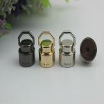Decorative accessories light gold zinc alloy metal engraved logo tassel cap for