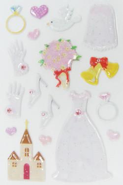 Buy cheap Peel Off Wedding Japanese Puffy Stickers Colorful Customized Design from wholesalers