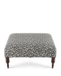 2018 nice design square ottoman handcraft wooden ottoman linen fabric ottoman