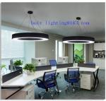 LED Pendant Lights Round Shape Black White Wood Color 800MM 600MM