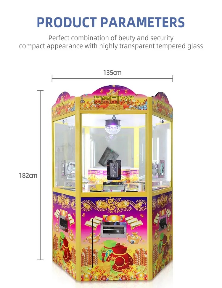 Pushing Coin Redemption Machine Arcade Penny Pusher For Carnival Coin Pushing Fun