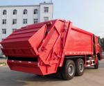 Red Howo Waste Collection Truck , 6 - 19 Cubic Rubbish Compactor Truck