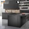 Buy cheap RTA Kitchen Cabinet Complete Walnut European Style Luxury Black Wood Designs USA Italy from wholesalers