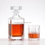500ml 750ml Frosted Wine Glass Vodka Bottle with Cap Collar Material Aluminum