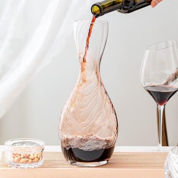Buy cheap 46 Ounce Crystal Wine Decanter 1300ml Lead Free Glass White Wine Carafe from wholesalers