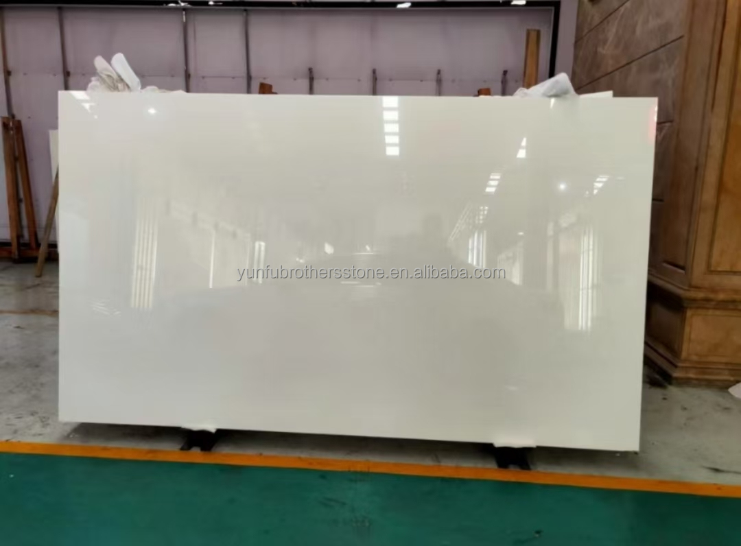 Big Slab White Nano Marble Stone The Optimal Selection for Modern Design Countertop