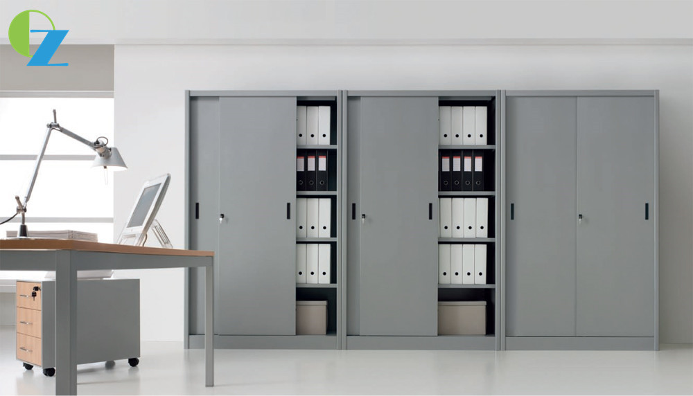 KD Structure Big Filing Cabinet Sliding Door Cold Rolled Steel