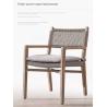 Buy cheap Nordic Modern Round And Rectangle Teak Outdoor Dining Table And Chairs For 10 Person from wholesalers