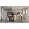 Buy cheap Chic Elegant Beige Modern Kitchen Cabinet With Opulent White Marble Stainless Steel from wholesalers
