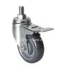 Buy cheap 130kg Maximum Load Derlin Bearing Edl Medium 4" Threaded Brake PU Caster 5044-75 from wholesalers