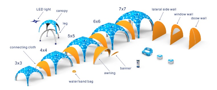 TPU tarpaulin inflatable wedding tent/custom inflatable tent(CPAI-84)