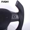 Buy cheap Matte Carbon Fiber Tesla Model 3 Model Y Steering Wheel Perforated Leather from wholesalers