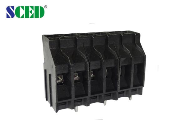 Buy cheap Black PCB Screw Terminal Block 6.35mm Pitch 30A UL94-V0 30A 10-22 AWG from wholesalers