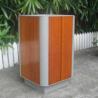 Buy cheap 80 Liter Commercial Outdoor Trash Cans With Solid Wood Metal Material from wholesalers