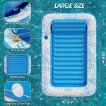 Inflatable Tanning Pool Lounger Float, Sun Tan Tub Sunbathing Raft Floatie Toys
