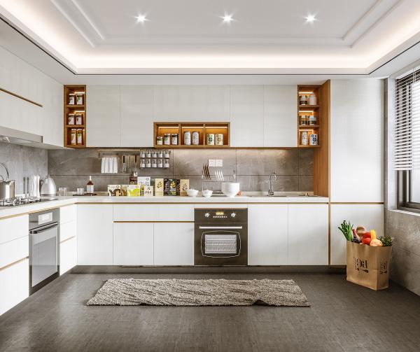 Buy cheap Modern Kitchen Cabinet Linear Shape High End Glossy Luxury Kitchen Cabinets from wholesalers