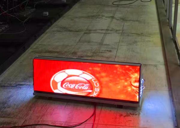 IP65 P5 Taxi Top LED Sign Advertising Screens 192*64dot Resolution 2 Years