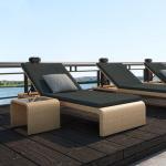 Modern Outdoor Garden Pool Lazy Patio Leisure Chair PE Rattan Twisted Vine