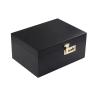 Buy cheap Newest Solid Wood Box Customize Wooden Decorative Boxes with Hinged Lid Black Wooden Box from wholesalers