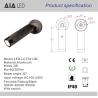 Buy cheap 3W Luxury Gold Led Reading Light AC100-240V Bedroom Bedside Lighting Illumination Hotel Home Villa Sconces hotel light from wholesalers