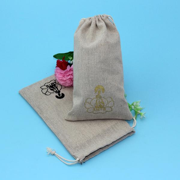 Buy cheap Jewelry Package Natural Color 10x12cm Jute Drawstring Bag from wholesalers