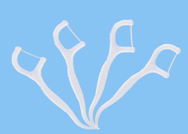 50pcs Oral clean dispossable Waxed Floss Picks Teeth Toothpicks Interdental
