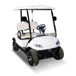 35mph Two Seat EV Blue Golf Car Electric Buggy Road Legal With All Terrain Tires