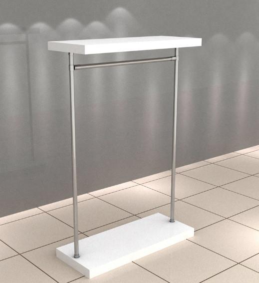 Buy cheap Quality white Gloss paint MDF wood and brushed metal clothing store fixture from wholesalers