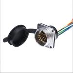 Black Harness Wire Cable Assembly With PVC Jacket Male Connector