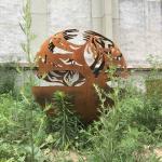 Customized Thickness Outdoor Fire Ball Fire Pit Sphere Outdoor Wood Burning Fire