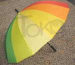 Easy Open Rainbow Coloured Umbrella , Multi Coloured Golf Umbrella Metal Tips